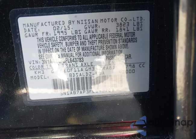 3N1AB7AP3FL643783: 43701848