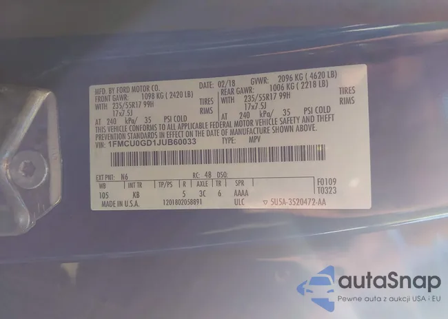 1FMCU0GD1JUB60033: 43701867