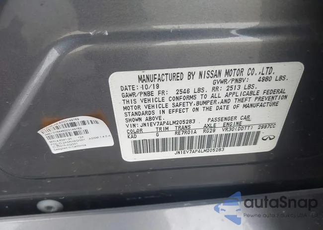 JN1EV7AP4LM205283: 43702011