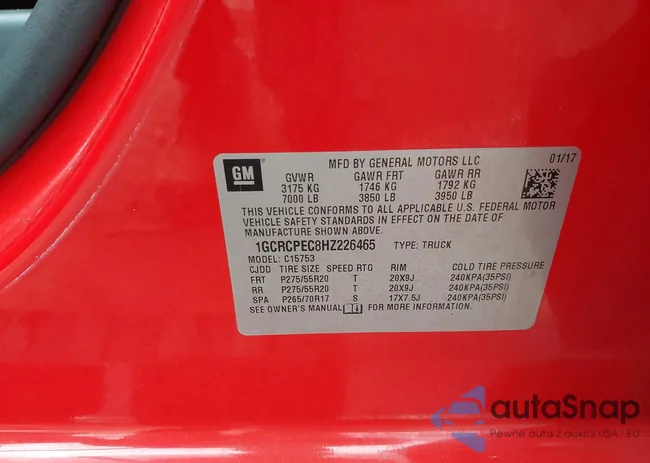 1GCRCPEC8HZ226465: 43703132