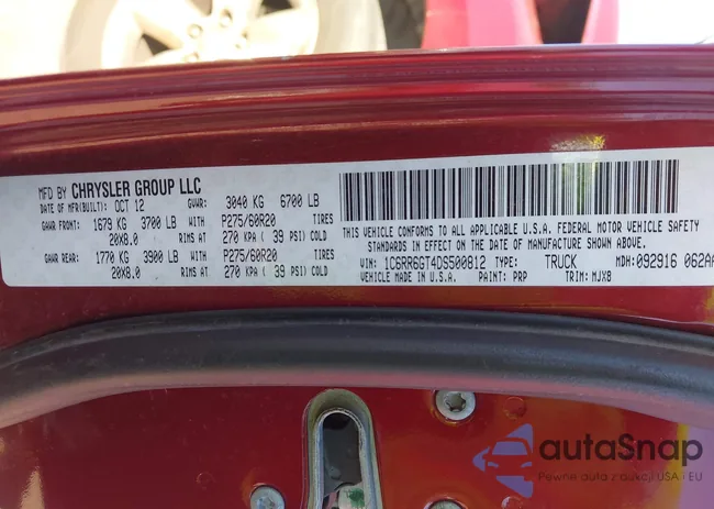 1C6RR6GT4DS500812: 43703229