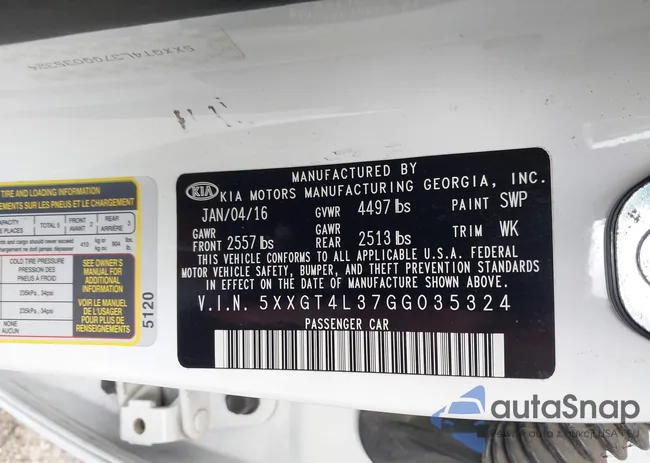 5XXGT4L37GG035324: 43703268