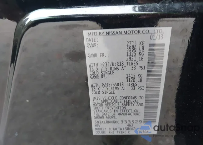 5N1AL0MN6DC333529: 43703292