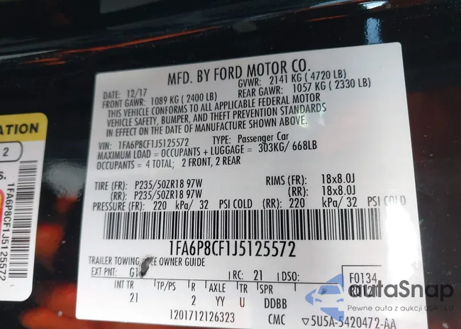 1FA6P8CF1J5125572: 43703329