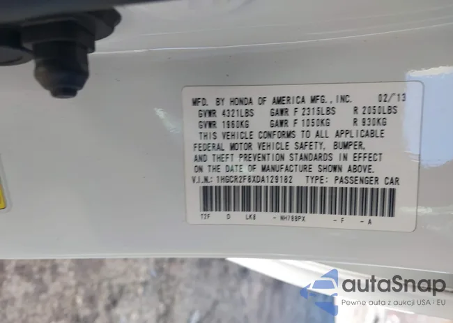 1HGCR2F8XDA129182: 43702775