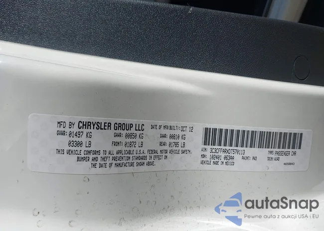 3C3CFFARXDT570113: 43702815