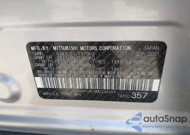 JA4APUAU9MU034455: 43702828