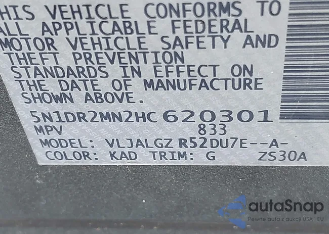 5N1DR2MN2HC620301: 43702941