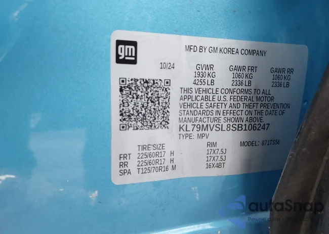 KL79MVSL8SB106247: 43702953