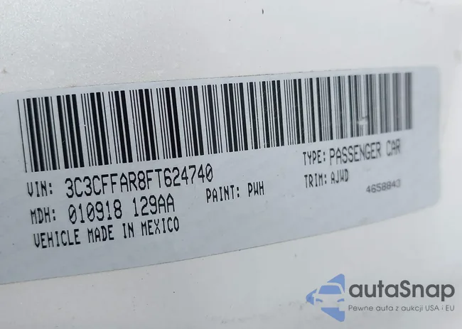 3C3CFFAR8FT624740: 43704159