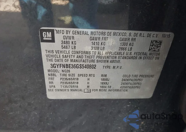 3GYFNBE36GS540802: 43704254