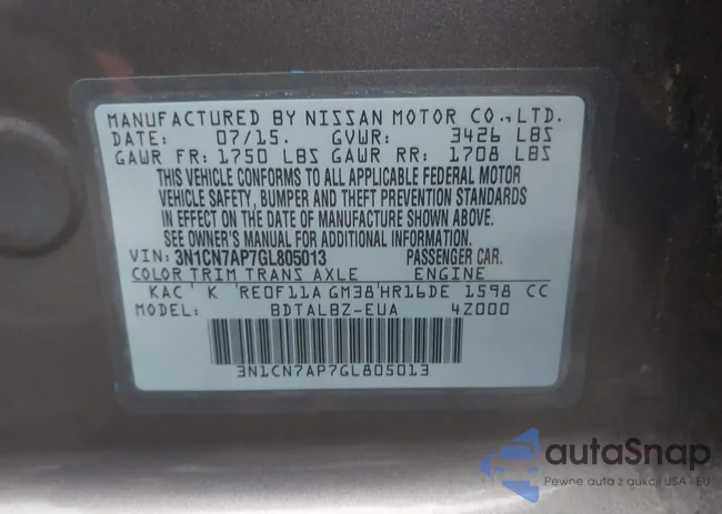 3N1CN7AP7GL805013: 43704363