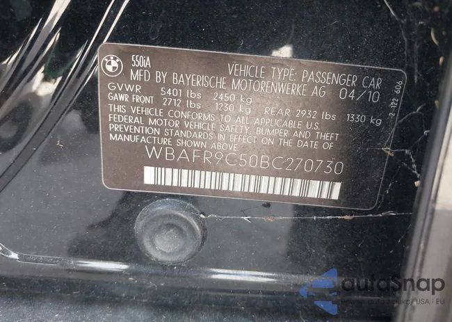 WBAFR9C50BC270730: 43704495