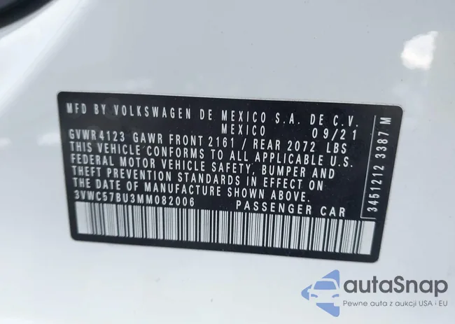 3VWC57BU3MM082006: 43704545