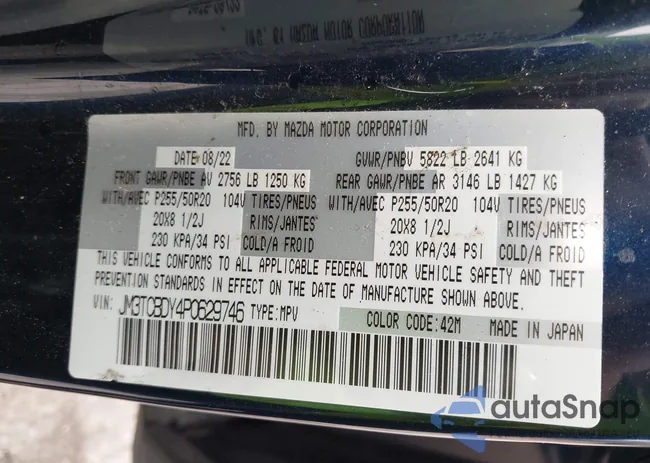 JM3TCBDY4P0629746: 43704600