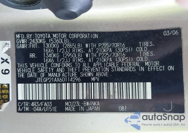 JTEGP21AX60114296: 43704601