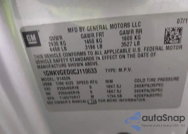 1GNKVGED0CJ110633: 43703827