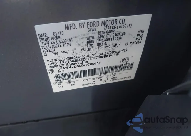 1FM5K7D82DGC00055: 43703876