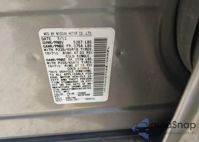 JN8AZ1MW0CW238760: 43703916