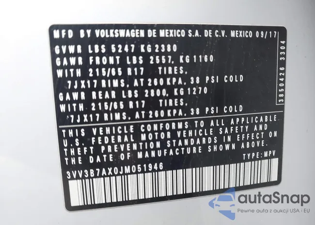 3VV3B7AX0JM051946: 43705193