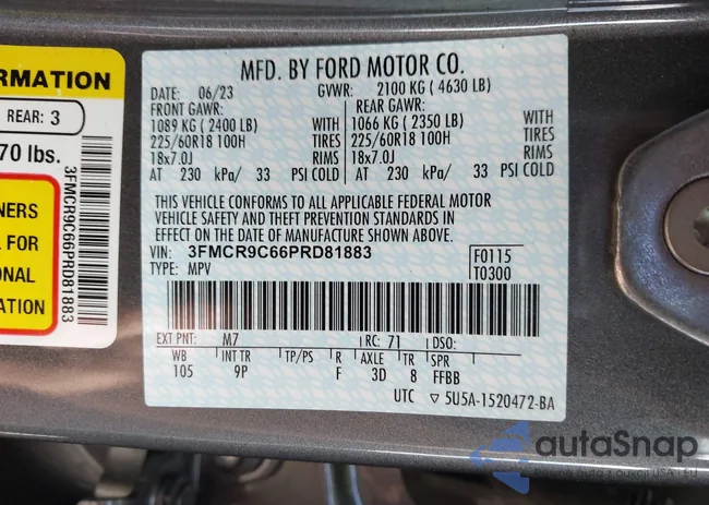 3FMCR9C66PRD81883: 43705243