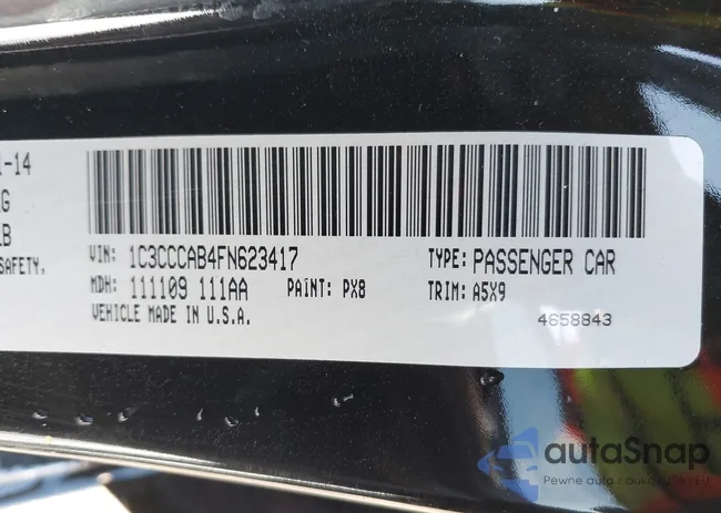 1C3CCCAB4FN623417: 43705316