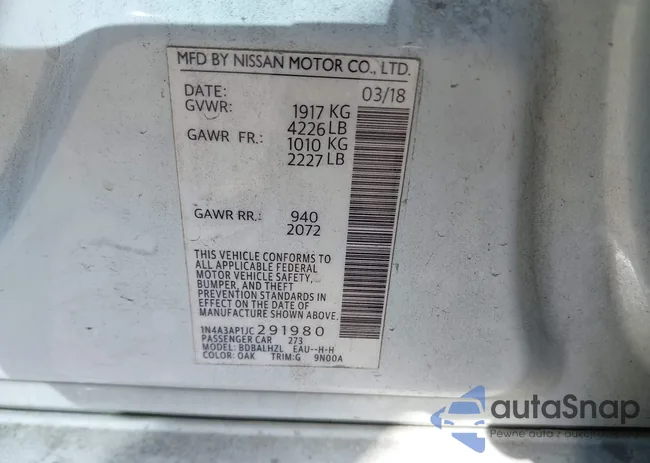 1N4AL3AP1JC291980: 43705363