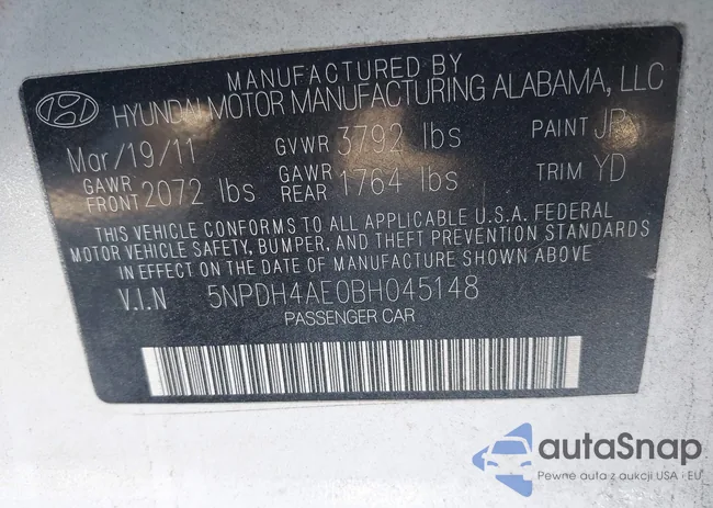 5NPDH4AE0BH045148: 43705401