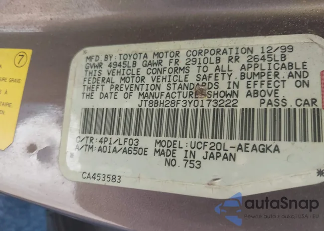 JT8BH28F3Y0173222: 43705406