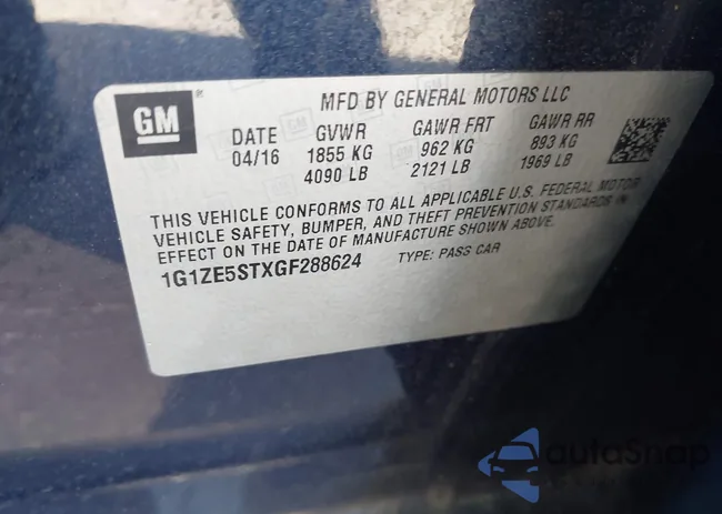 1G1ZE5STXGF288624: 43705426