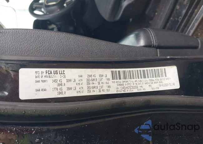 1C4RDHAG7GC322536: 43705444