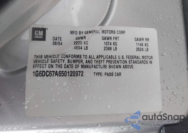 1G6DC67A650120972: 43705459