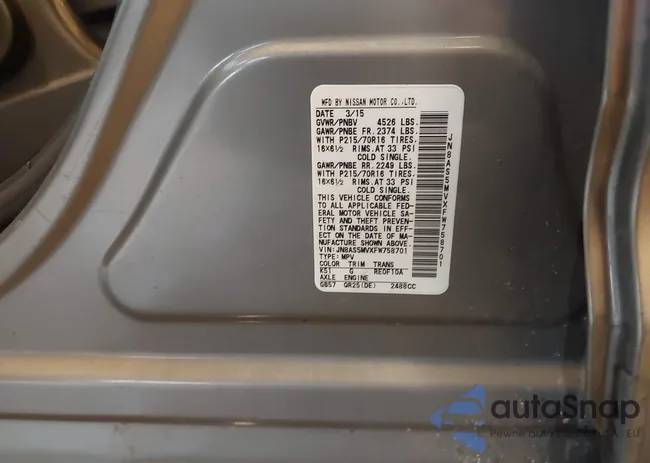 JN8AS5MVXFW758701: 43705463