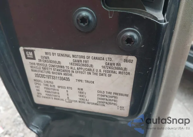 2GCEC19T331139435: 43705467