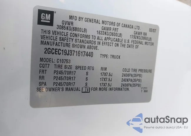 2GCEC19J371617440: 43705494