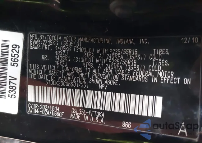 5TDDK3DC0BS017351: 43705567