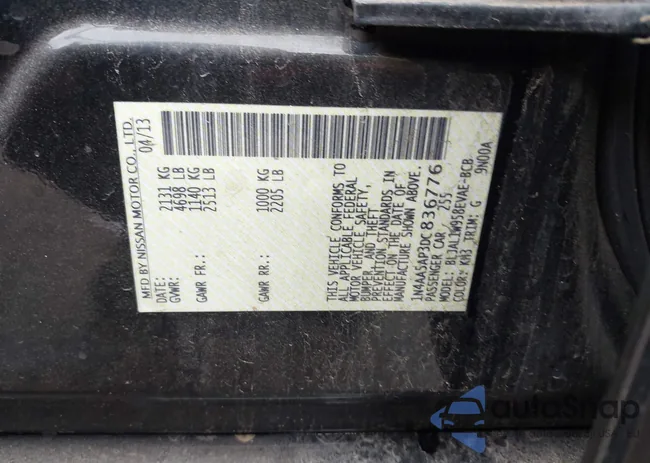 1N4AA5AP3DC836776: 43705571