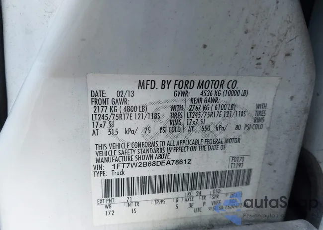 1FT7W2B68DEA78612: 43704777