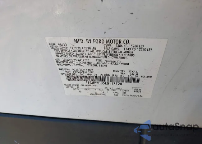 1FAHP2D85EG117720: 43704831