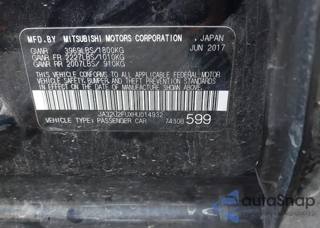 JA32U2FUXHU014932: 43704892