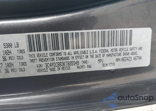 3C4PDCBB3KT835549: 43704918