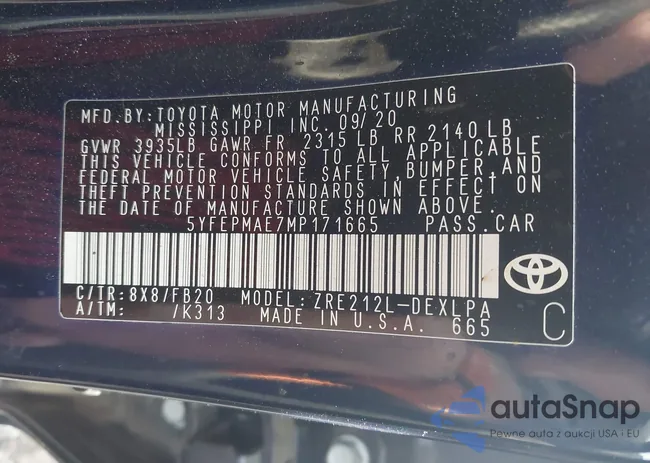 5YFEPMAE7MP171665: 43704921