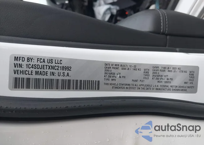 1C4SDJETXNC218992: 43704922