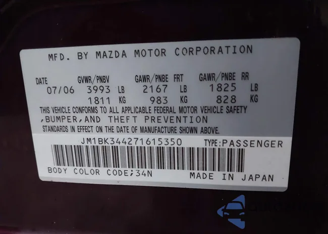 JM1BK344271615350: 43704986