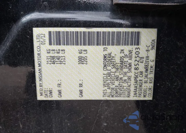 1N4AA5AP6CC852503: 43705056