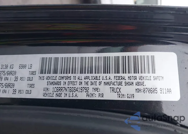 1C6RR7NT6GS419792: 43706195