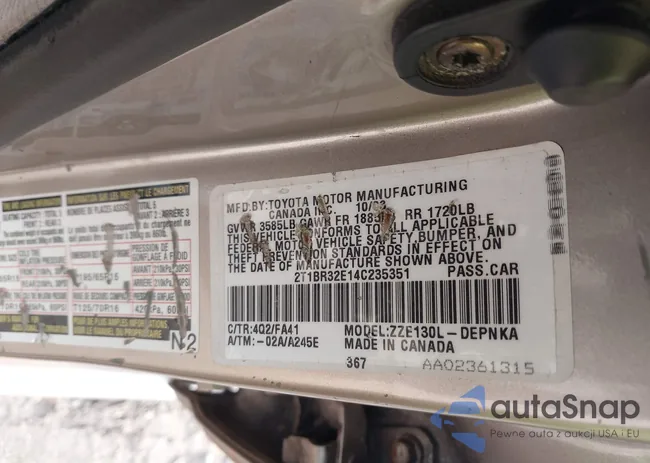 2T1BR32E14C235351: 43706260