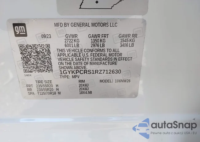 1GYKPCRS1RZ712630: 43706277