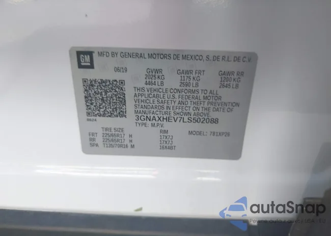 3GNAXHEV7LS502088: 43706278