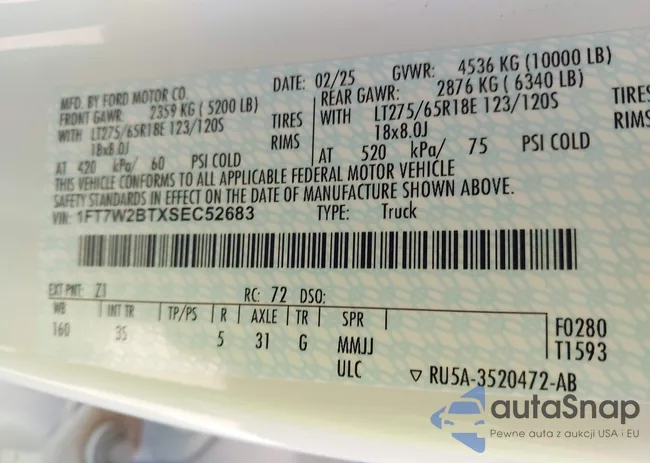 1FT7W2BTXSEC52683: 43706385